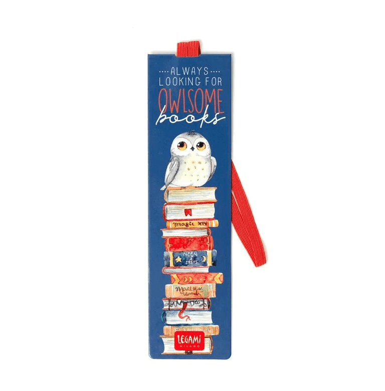 Legami - segnalibro con elastico “Always looking for owlsome books” a tema Gufo (SE0228)