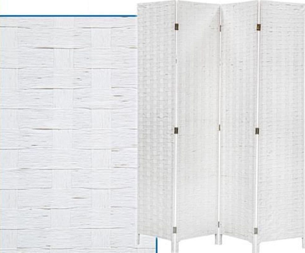 SEPARE' A 4 ANTE PANNELLI DOUBLE FACE BIANCO PARAVENTO DIVISORIO AMBIENTI SEP08 336233 - 2