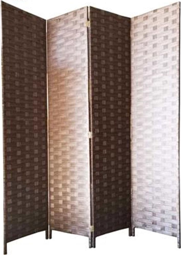 SEPARE' A 4 ANTE PANNELLI DOUBLE FACE MARRONE PARAVENTO DIVISORIO AMBIENTI SEP06 523367 - 5