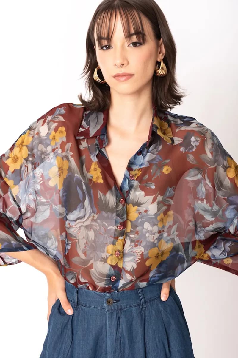 NO-NA' | Camicia fantasia fiori - 4