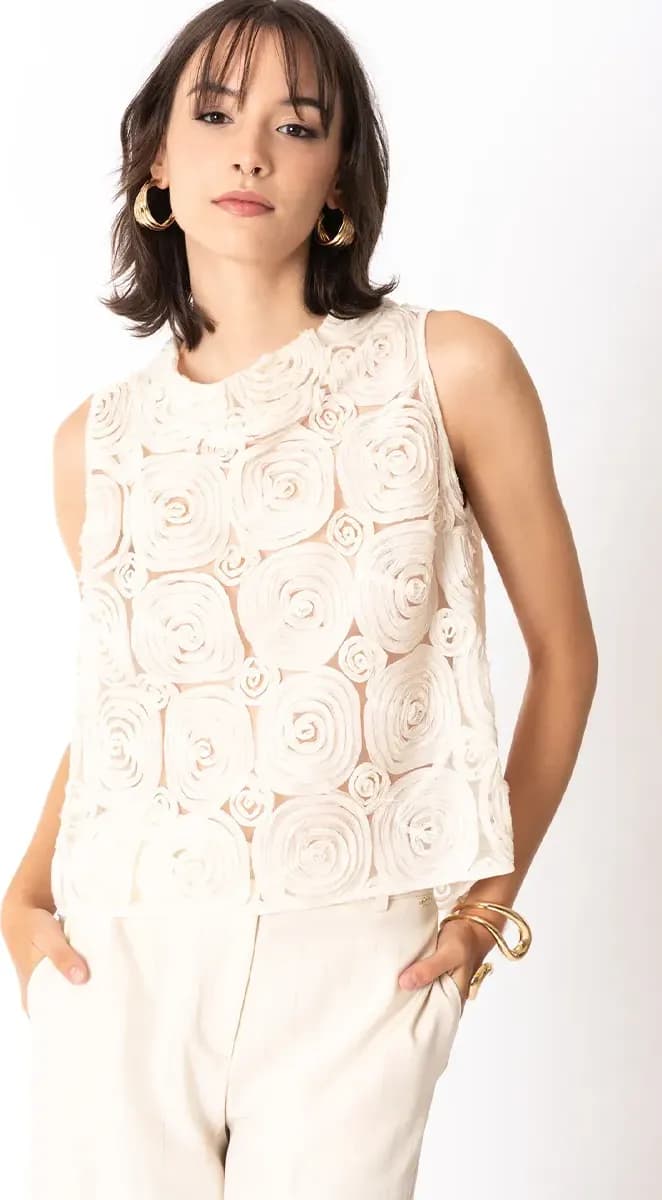 NO-NA' | Top ricamo cornely