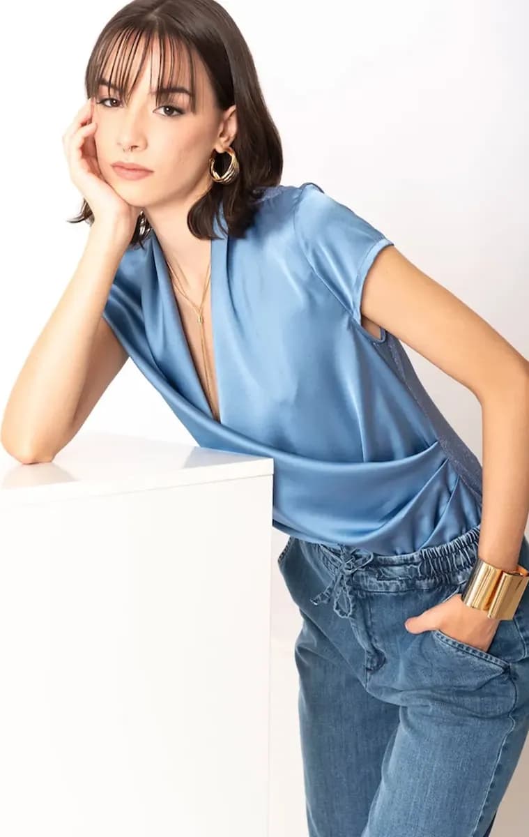 NO-NA' | Blusa scollo gronda incrociato