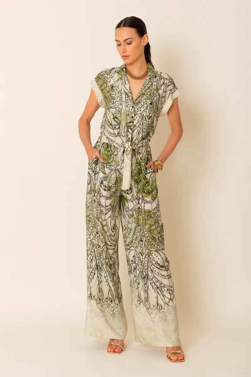 SISTE'S | Pantalone ampio fantasia cachemire - 2