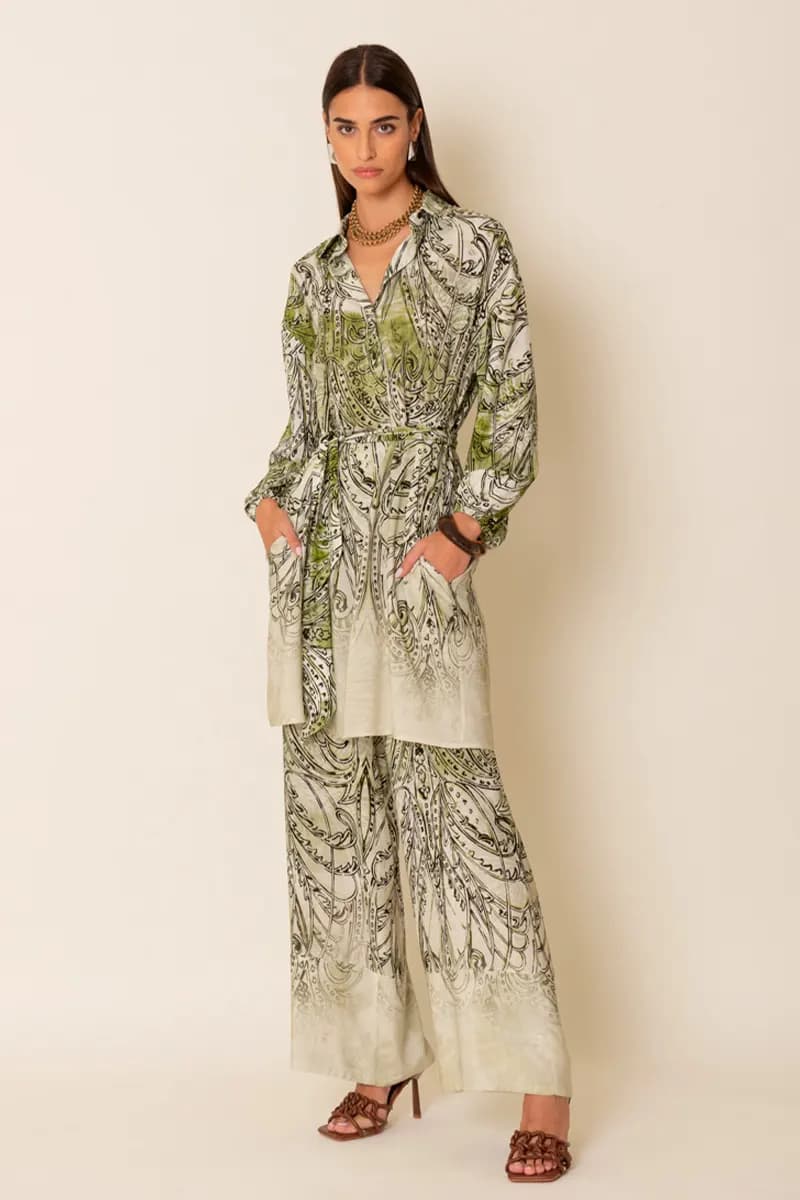 SISTE'S | Pantalone ampio fantasia cachemire - 3
