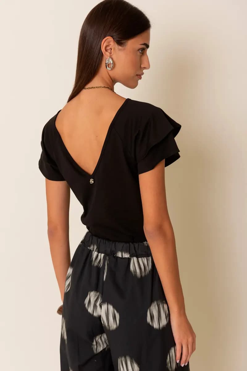 SISTE'S | T-shirt manica volant con collana - 2