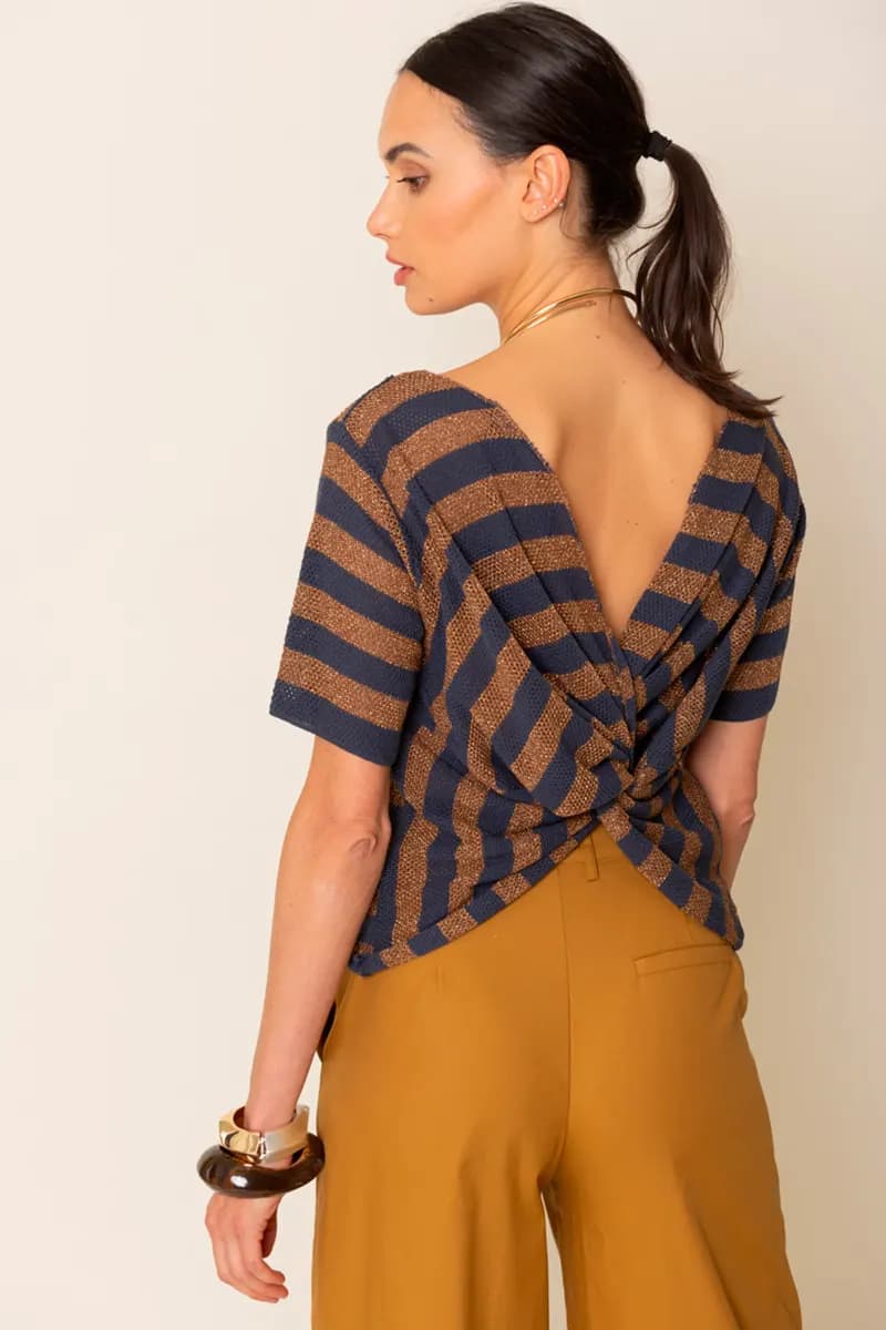 SISTE'S | Maglia a righe nodo schiena - 3