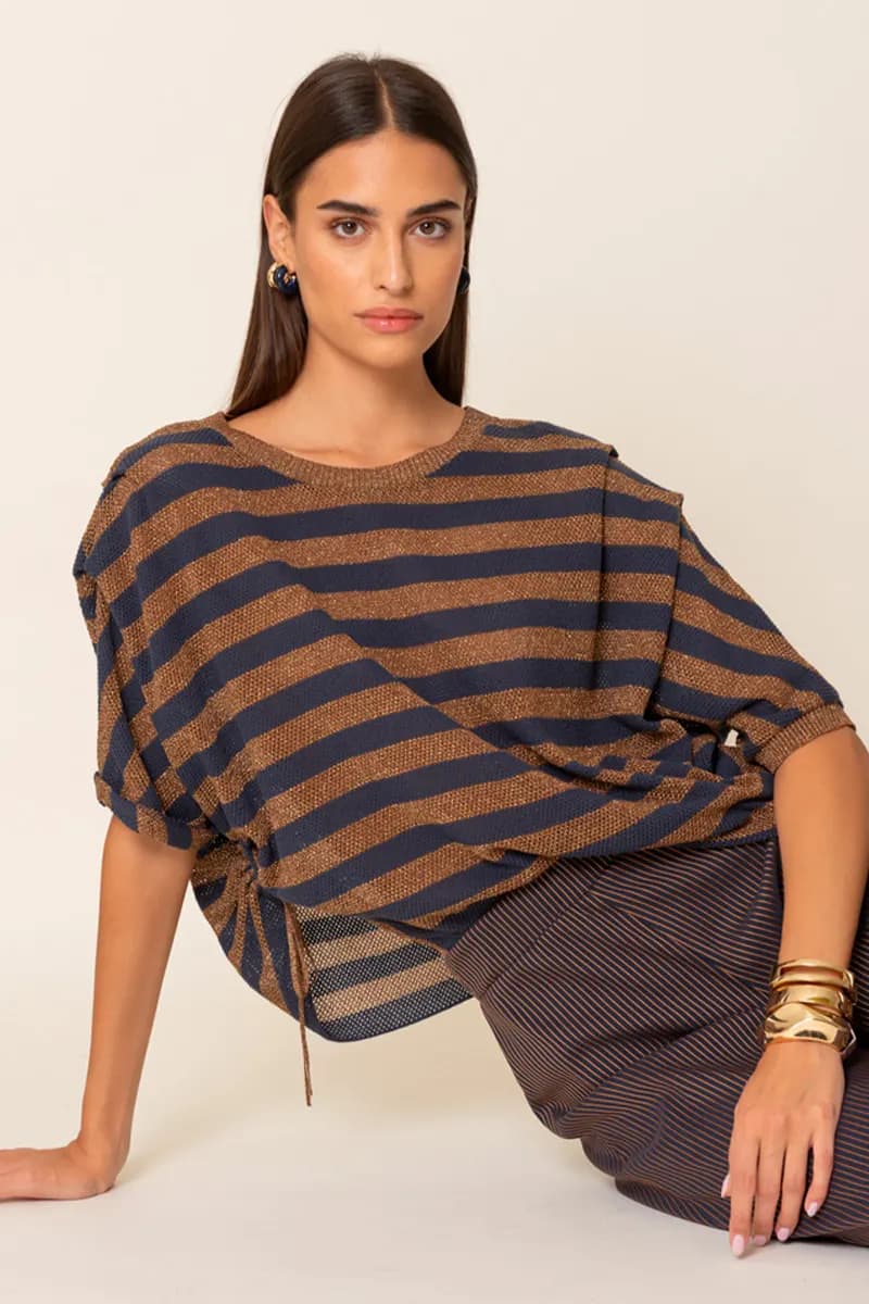 SISTE'S | Maglia a righe in rete - 2