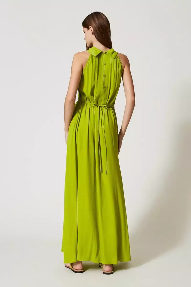 TWINSET | Abito lungo halter con cintura - 2