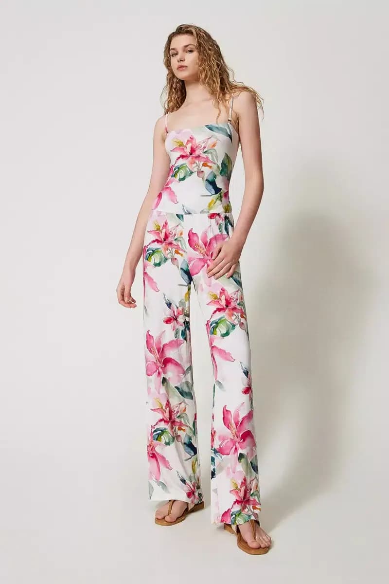 TWINSET | Tuta-pantaloni con stampa a fiori - 6