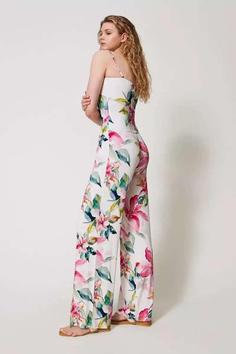 TWINSET | Tuta-pantaloni con stampa a fiori - 3