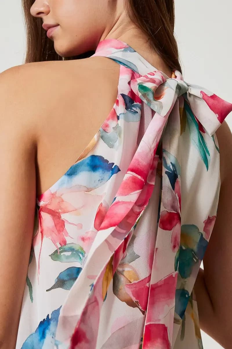 TWINSET | Top in georgette con stampa a fiori - 4