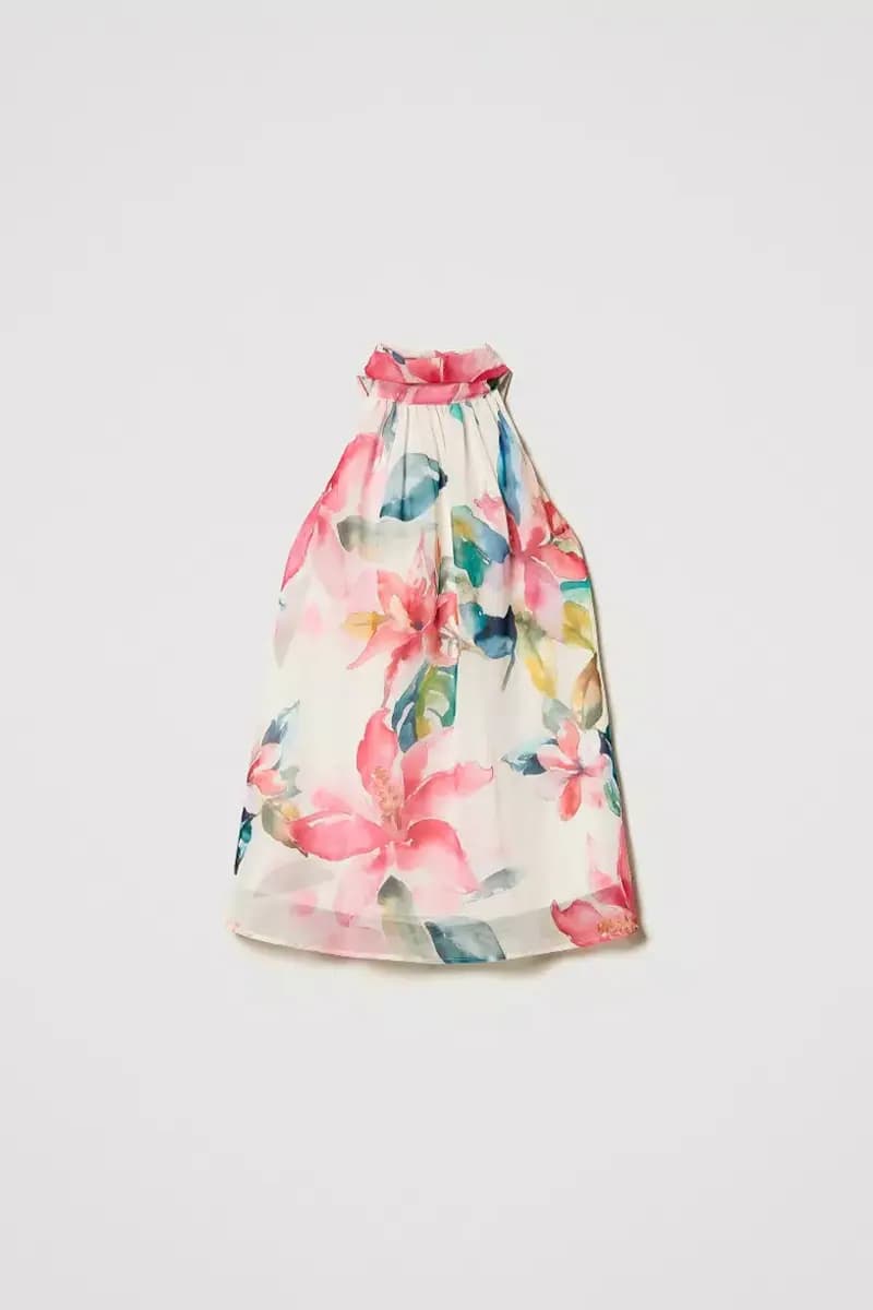 TWINSET | Top in georgette con stampa a fiori - 6