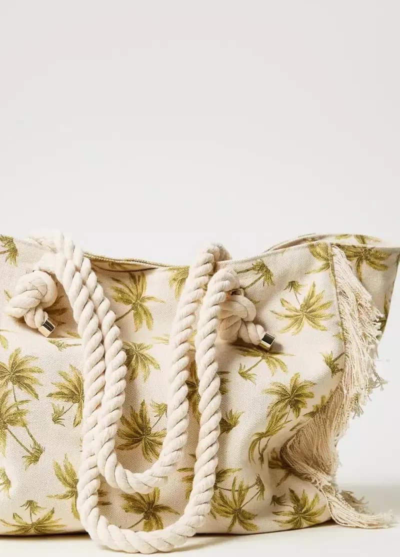 TWINSET | Borsa shopper in canvas stampato - 9