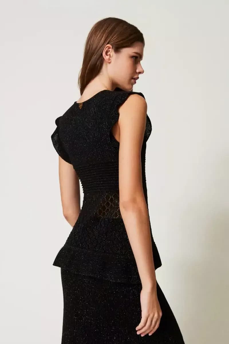 TWINSET | Maglia in filato lurex con volant - 2