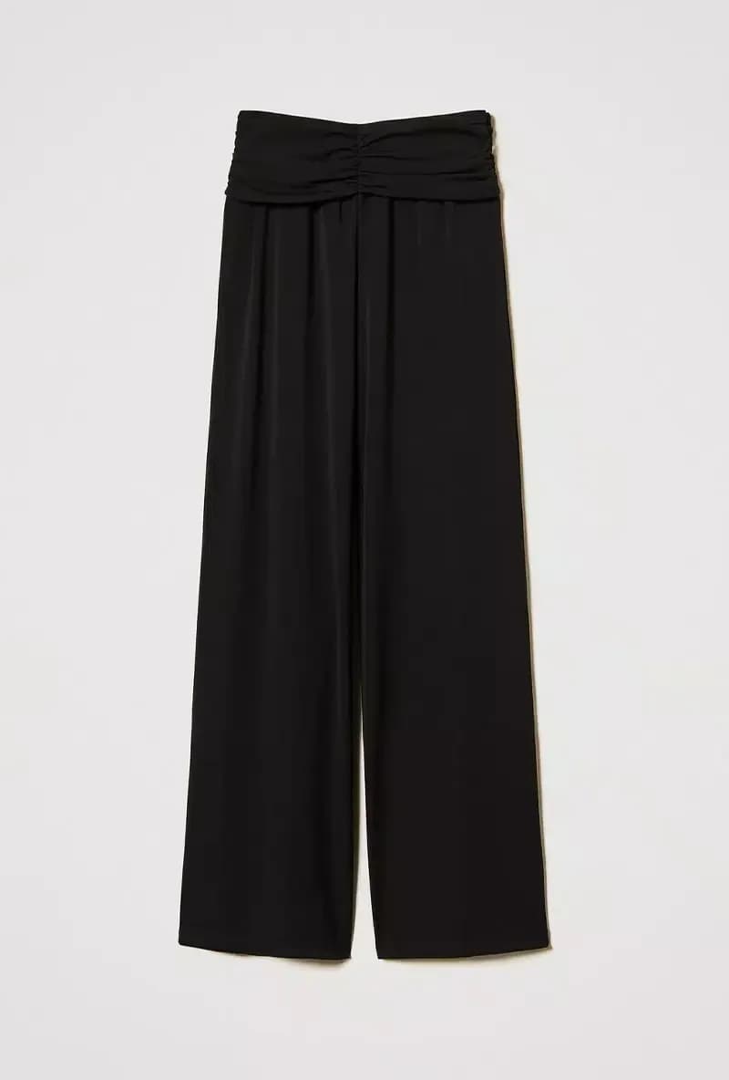 TWINSET | Pantaloni a palazzo con drappeggio - 3