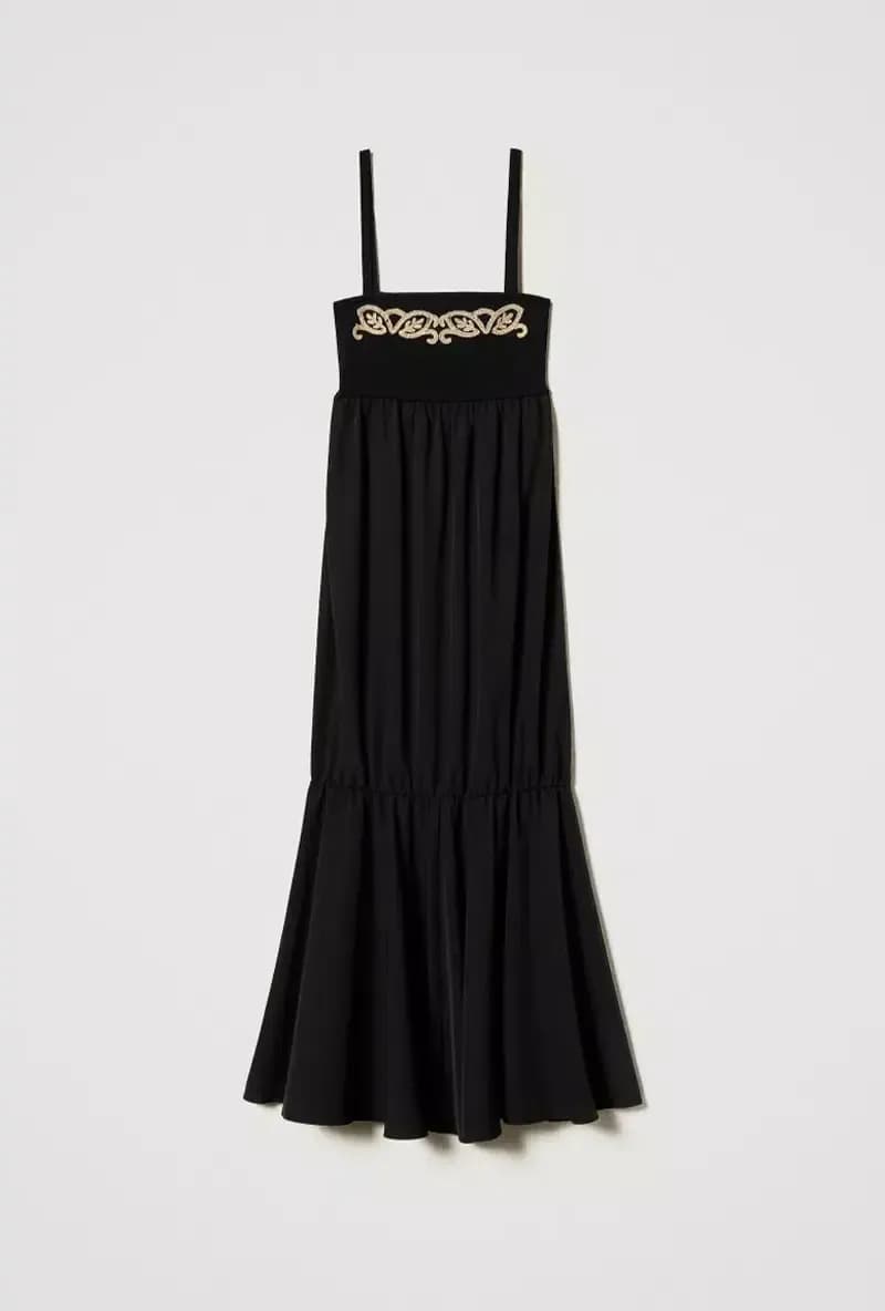 TWINSET | Abito lungo in maglia con ricamo - 5