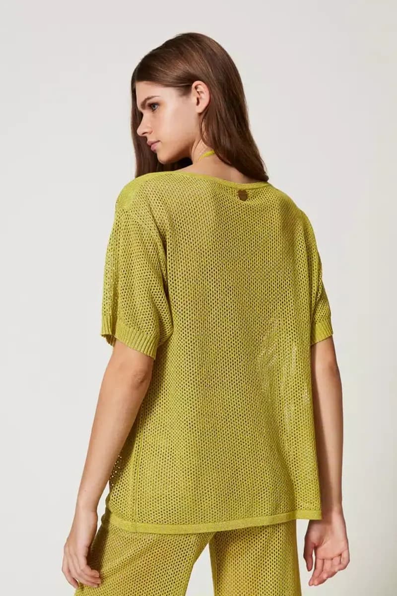 TWINSET | Maglia a rete con logo - 2
