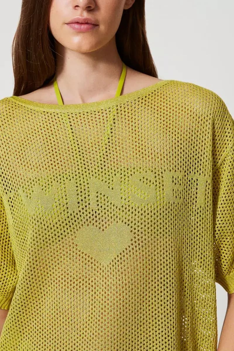 TWINSET | Maglia a rete con logo - 5