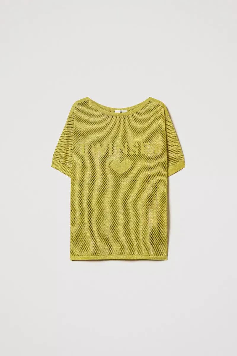 TWINSET | Maglia a rete con logo - 6