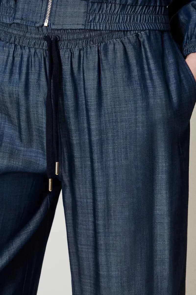 TWINSET | Pantaloni a palazzo in chambray - 4