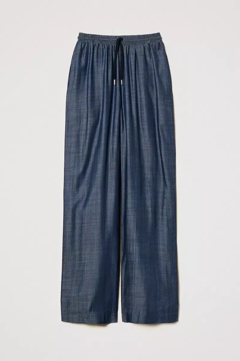 TWINSET | Pantaloni a palazzo in chambray - 5