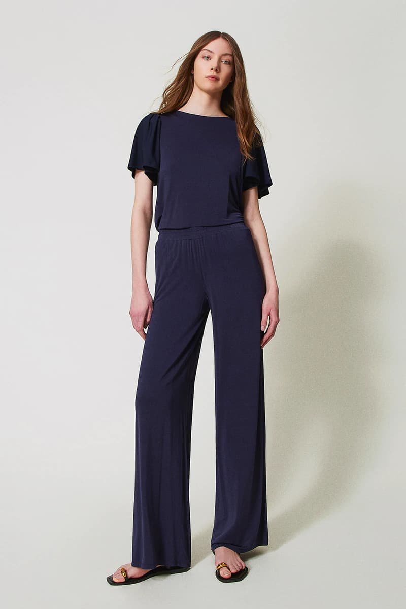 TWINSET | Pantaloni a palazzo in jersey - 6