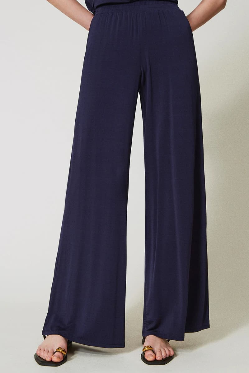 TWINSET | Pantaloni a palazzo in jersey - 4