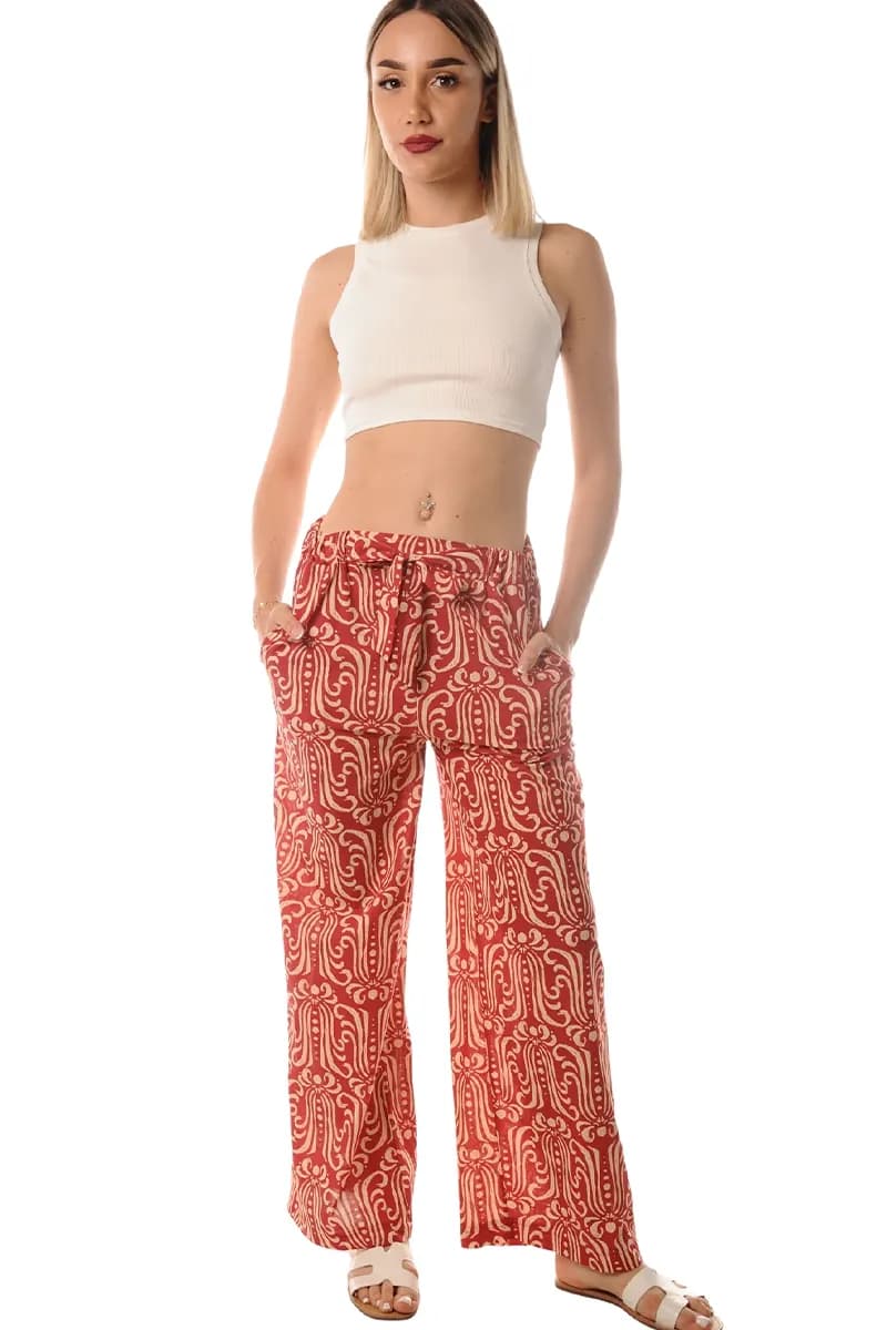 LOKITA | Pantalone cotone leggero fantasia - 1