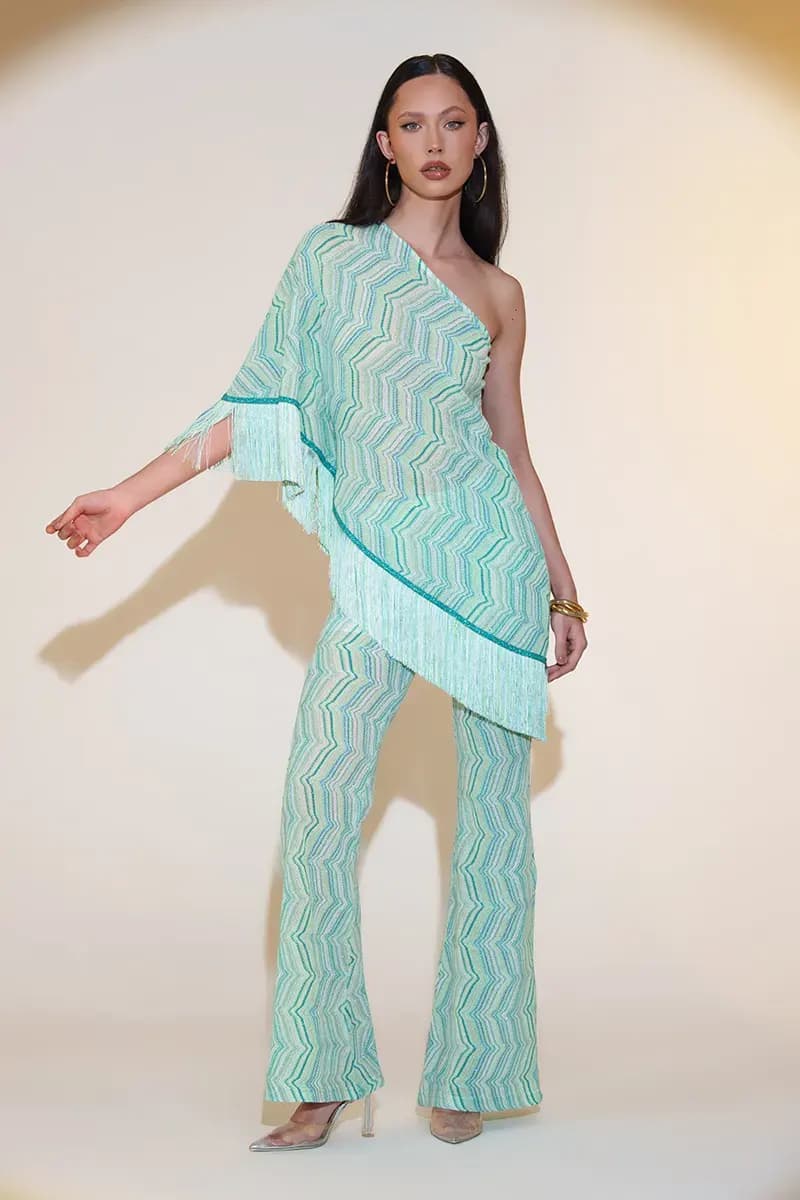PHO Firenze | Poncho con frange maglia Rachel fantasia lurex - 4