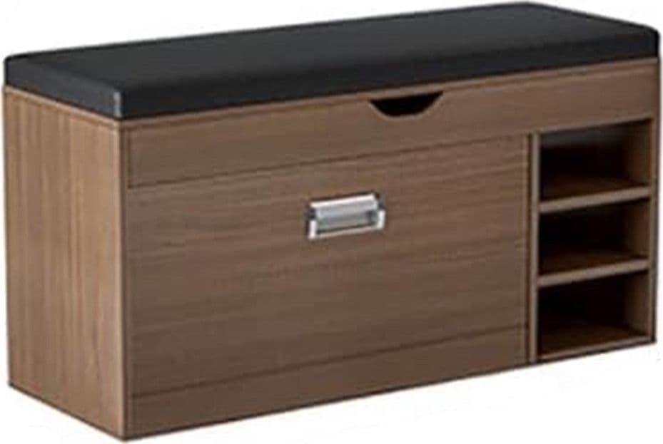 PANCA ORGANIZER PER SCARPE CON SEDUTA IMBOTTITA CASSETTI INGRESSO SOGGIORNO MULTIFUNZIONE - 3