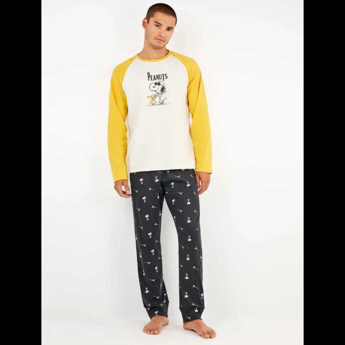 Pigiama Uomo Autunno/Inverno Gisela 2/20343S – Set Snoopy in Maglia Interlock - 4