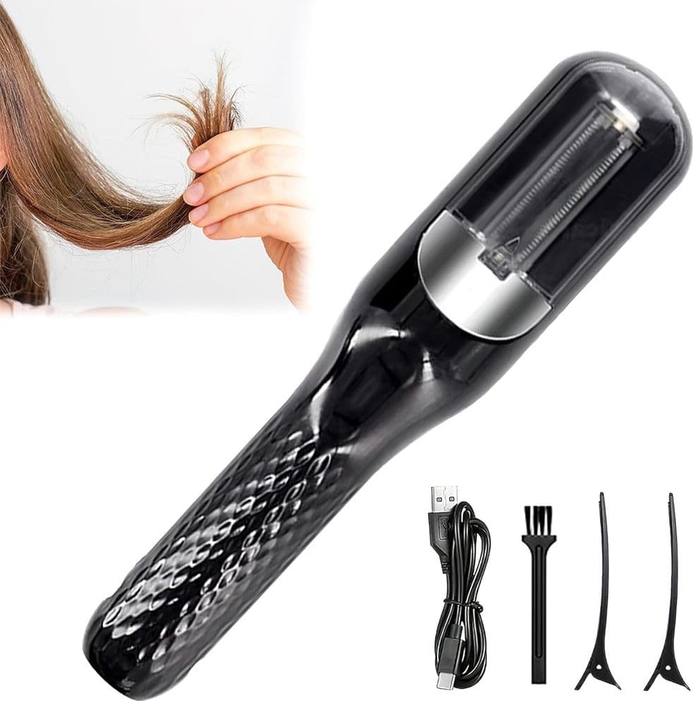 TAGLIADOPPIE PUNTE LISCIA RIPARA CAPELLI DOPPIO USO SENZA FILI AUTOMATICA RICARICABILE - 2