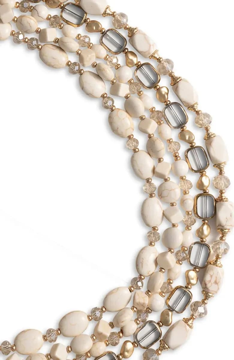 MYA ACCESSORIES | Collana multi filo con pietre in vetro - 3