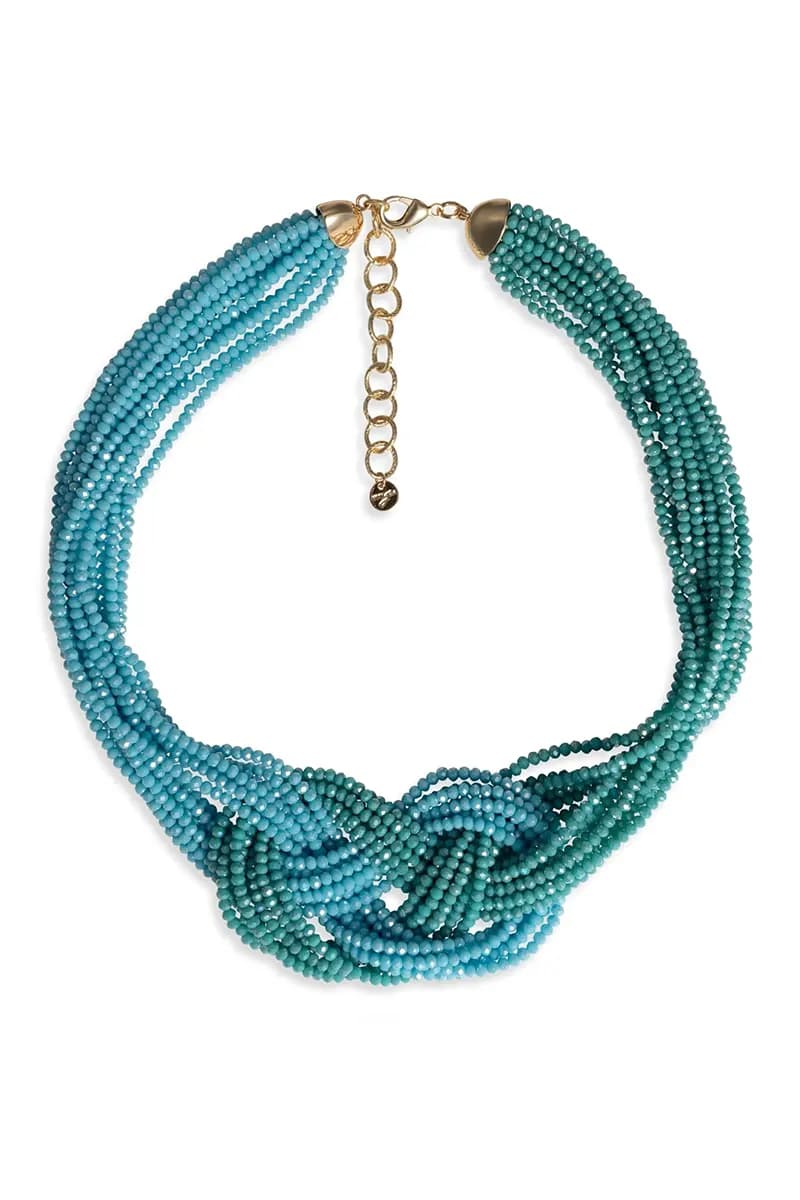 MYA ACCESSORIES | Collana multi filo con micro cristalli a nodo - 2