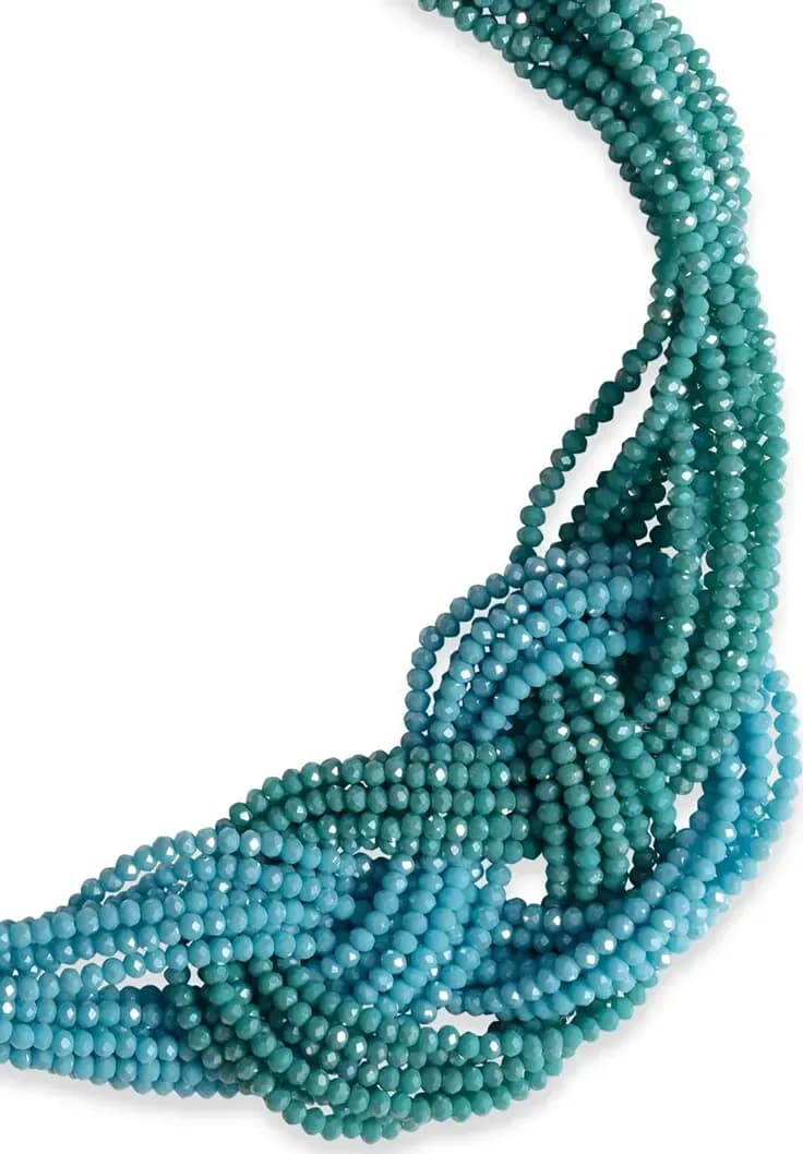 MYA ACCESSORIES | Collana multi filo con micro cristalli a nodo - 3