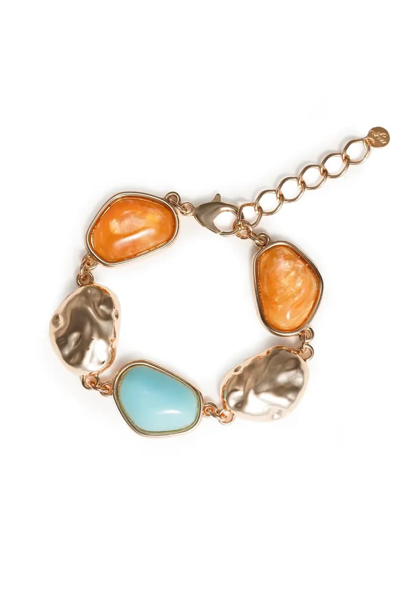 MYA ACCESSORIES | Bracciale in metallo con inserti in acrilico - 2