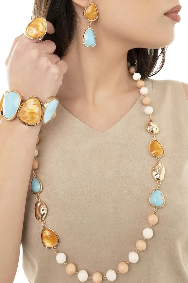 MYA ACCESSORIES | Collana lunga con pepite - 4