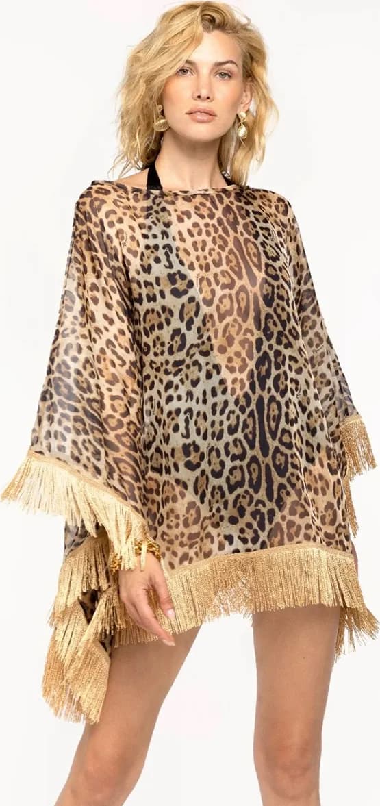 4GIVENESS | Caftano corto Rose Leopard - 3