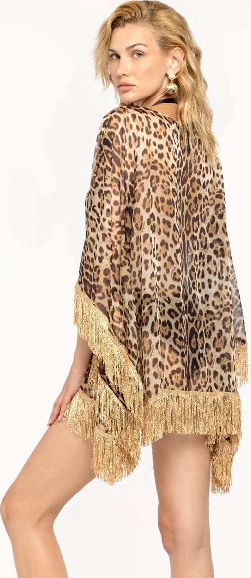 4GIVENESS | Caftano corto Rose Leopard - 2