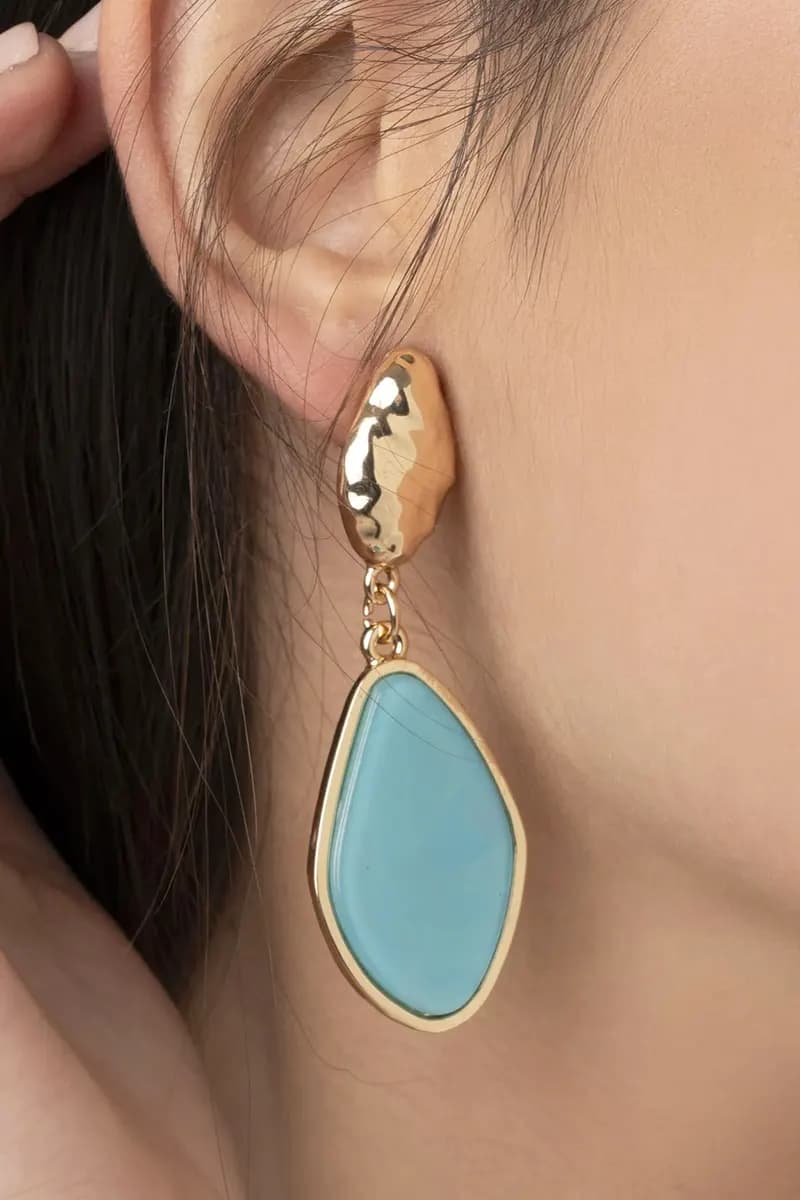 MYA ACCESSORIES | Orecchini pendenti con pietra in acrilico - 3