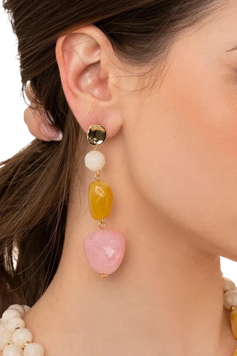 MYA ACCESSORIES | Orecchini pendenti con pietre - 3