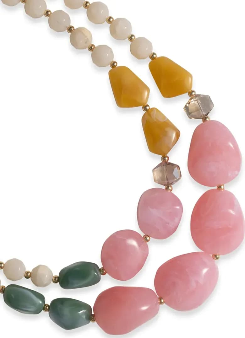 MYA ACCESSORIES | Collana a due linee con pietre - 3