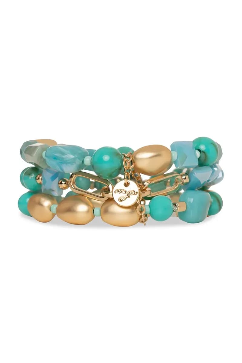 MYA ACCESSORIES | Bracciale elastico tre linee con pepite - 2