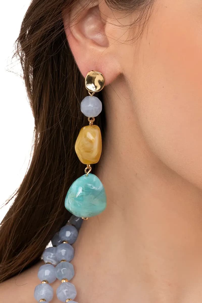 MYA ACCESSORIES | Orecchini pendenti con pietre - 3