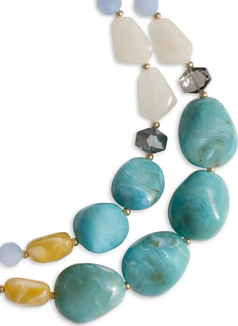 MYA ACCESSORIES | Collana a due linee con pietre - 3