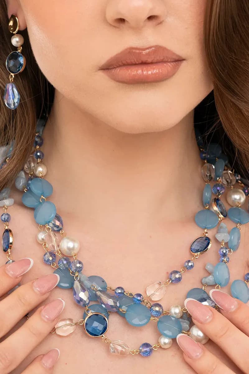 MYA ACCESSORIES | Collana multifilo vetro acrilico - 4