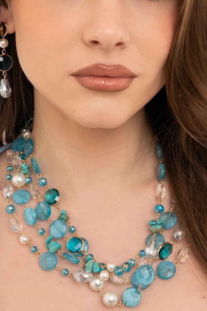 MYA ACCESSORIES | Collana multifilo vetro acrilico - 4