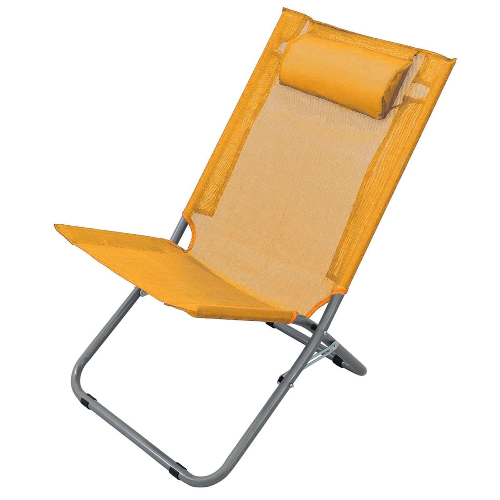 Sedia "Alta steel" in texilene spiaggina da mare pieghevole blu struttura in metallo - 9