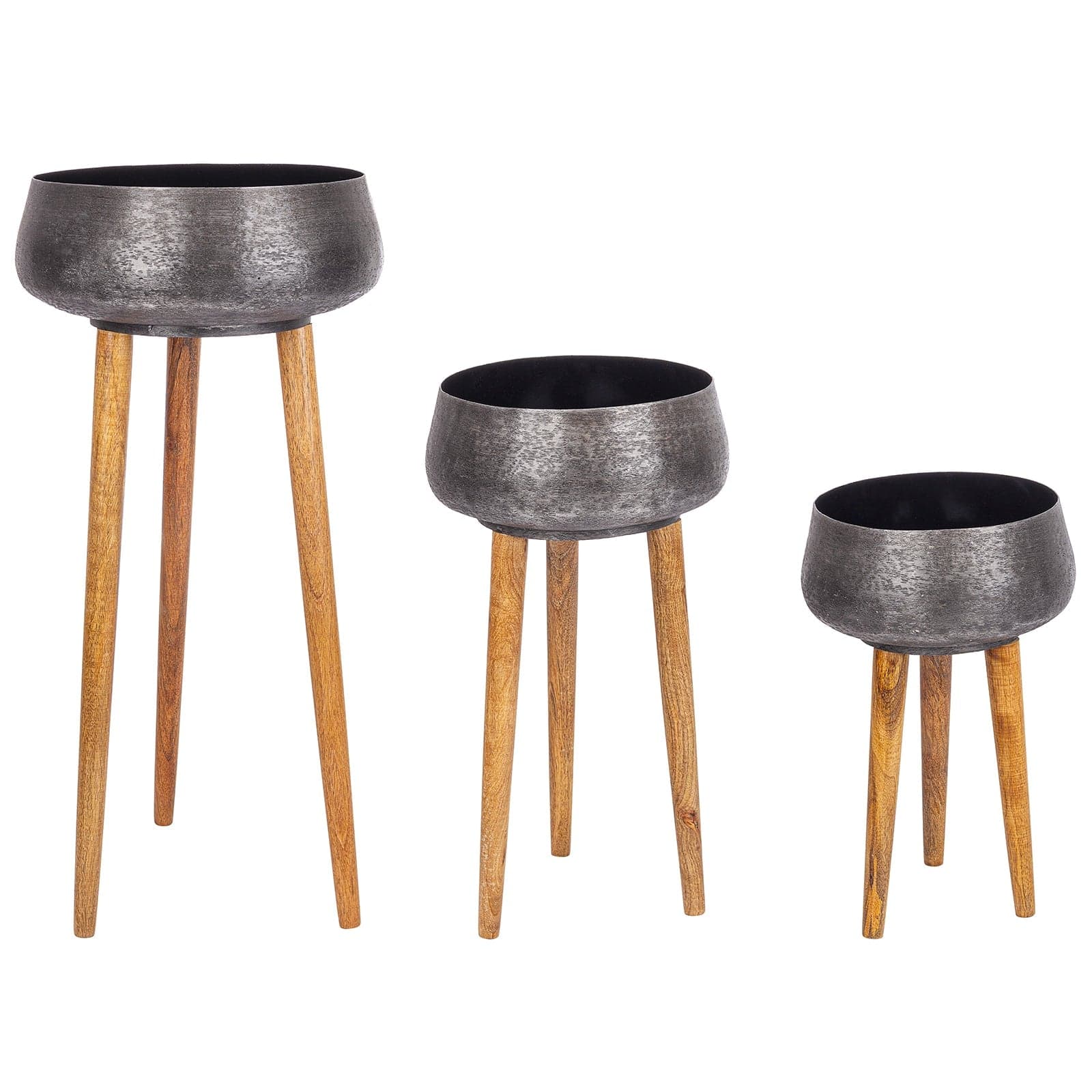Portavaso decorativo "Varanasi" natalizio in legno di mango Set 3 - 6