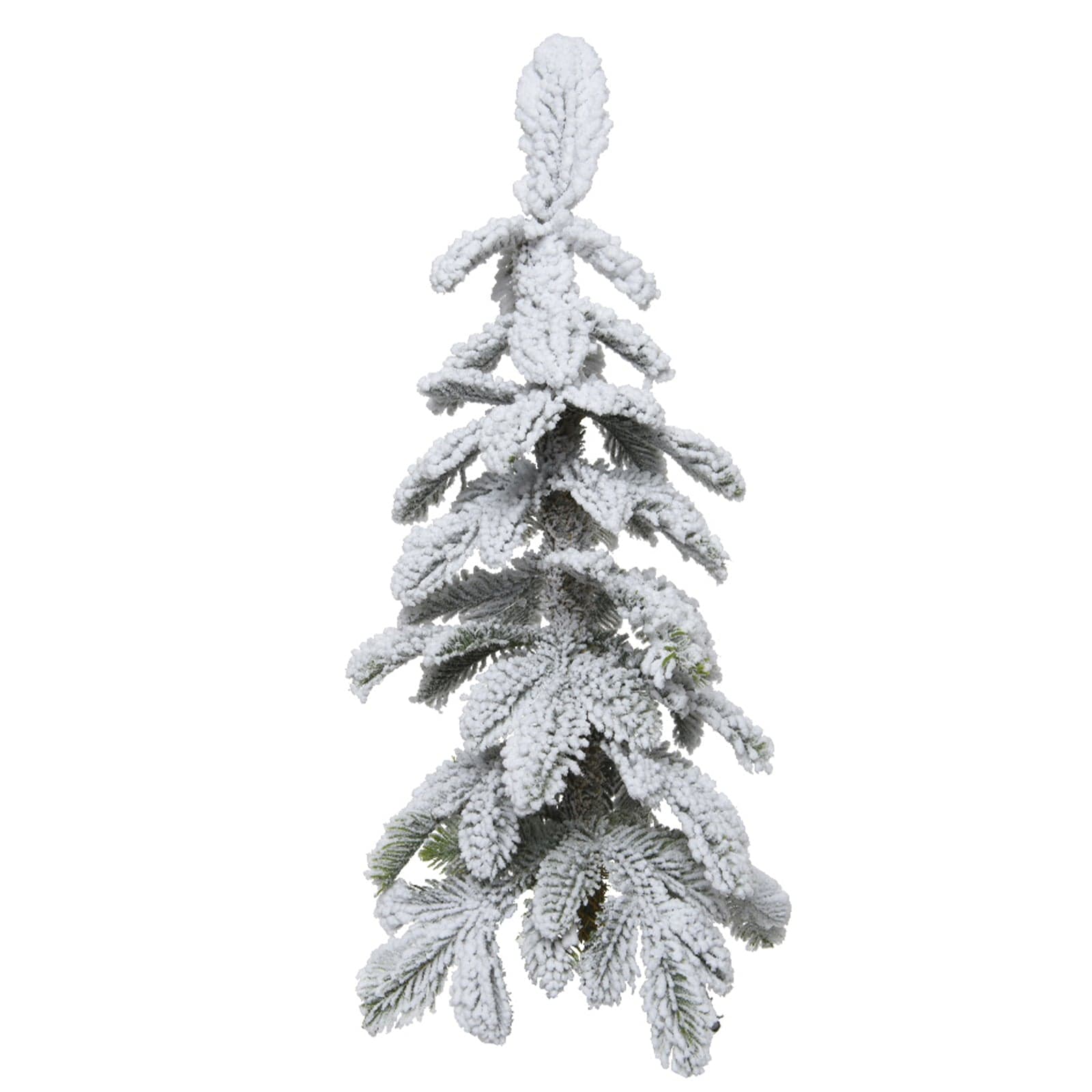 Alberello di Natale innevato, decorazione per interno Verde e Bianco - 4